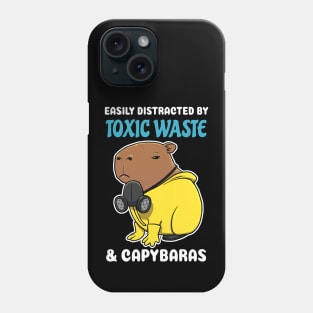 Easily Distracted by Toxic Waste and Capybaras Cartoon Phone Case