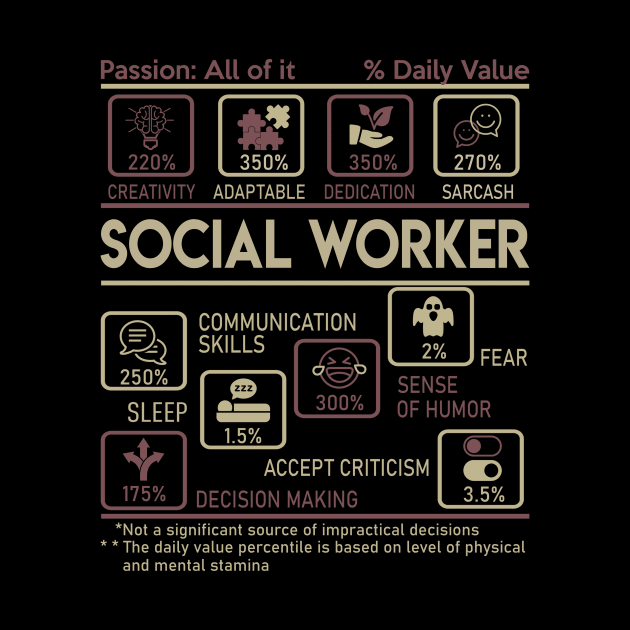 Social Worker T Shirt - Multitasking Daily Value Gift Item Tee by candicekeely6155