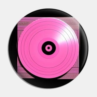 Aesthetic Pink Vinyl 80s Record Store Merch Pin