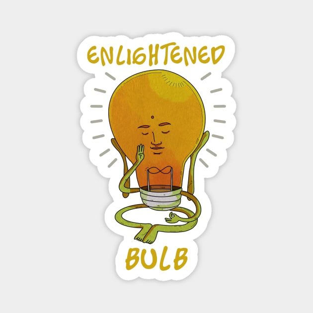 The Enlightened Bulb Magnet by Artatalk