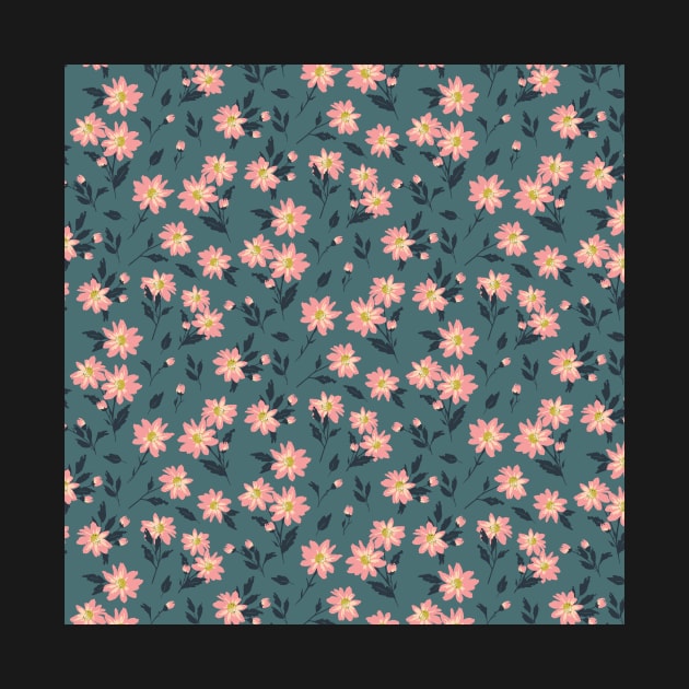 Modern Palette Wildflower Pattern by greenoriginals