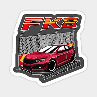 Red civic type R FK8 Magnet