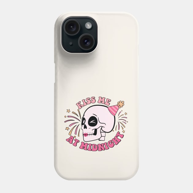 Kiss Me At Midnight Happy New Year Phone Case by Nessanya