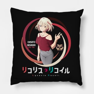 Chisato Nishikigi (White Text) Pillow