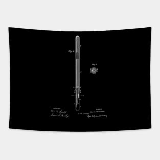 Fountain Pen Vintage Patent Drawing Tapestry