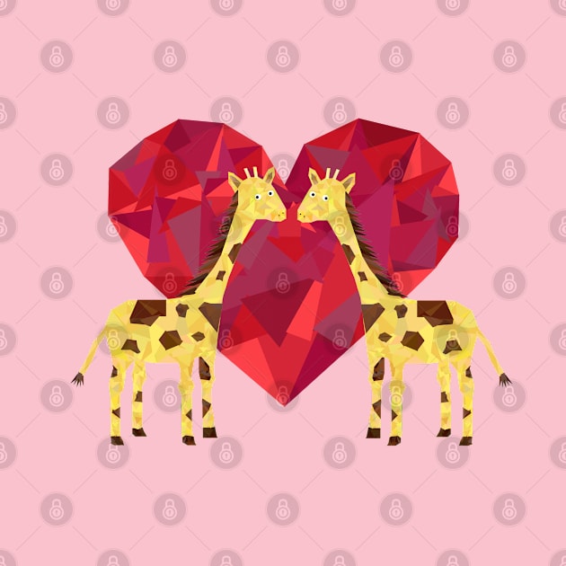 Giraffes in Love by Geometrico22