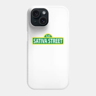 420 Sativa Street Sign Logo Phone Case