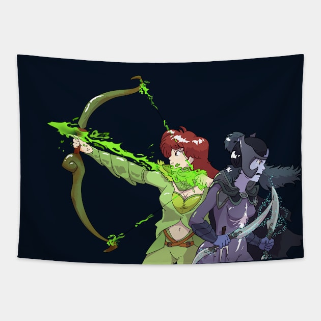 Windranger and Phantom Assassin - Dota 2 Tapestry by SLMGames