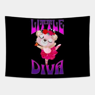 Little Diva Ballerina Bear Tapestry