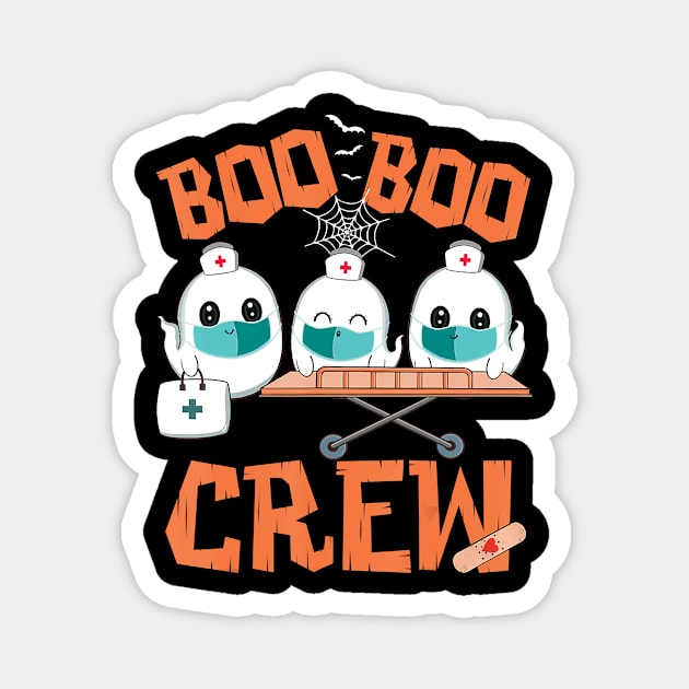 Boo Boo Crew Ghost Doctor Paramedic EMT Nurse Halloween Magnet by So Bright