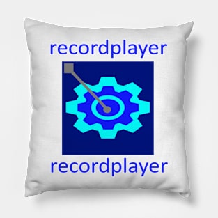 Blue Record Player Pillow