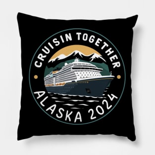 cruisin together alaska 2024 vacation trip Family Friends Pillow