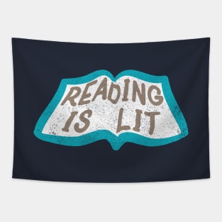 Reading Is Lit Book Lover Humor Tapestry