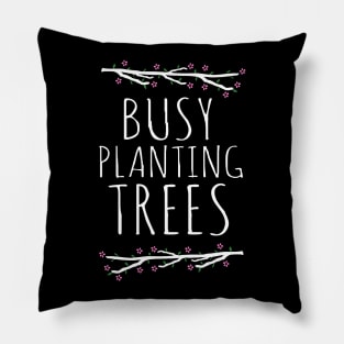 busy plantins trees #3 Pillow