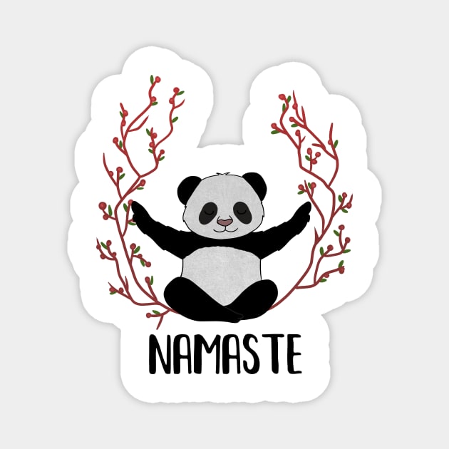 Panda Bear Yoga Pose, Namaste Magnet by logiamerch