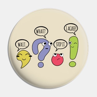 Funny Grammar Teacher Pin