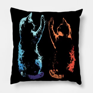 Black Cats High Five Pillow