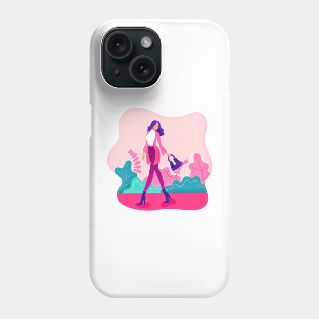 Girl in Fall Fashion Phone Case by TheSkullArmy