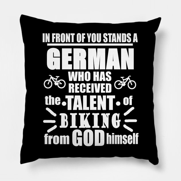 Biking Cycling Gift Cycling Tour Slogan Pillow by FindYourFavouriteDesign