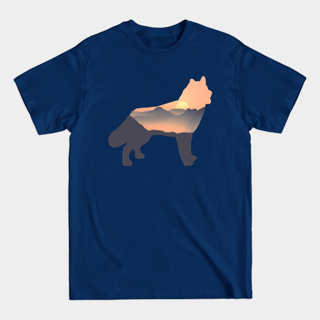 Disover Husky Dog Silhouette Sun Mountain Gift - Husky - T-Shirt