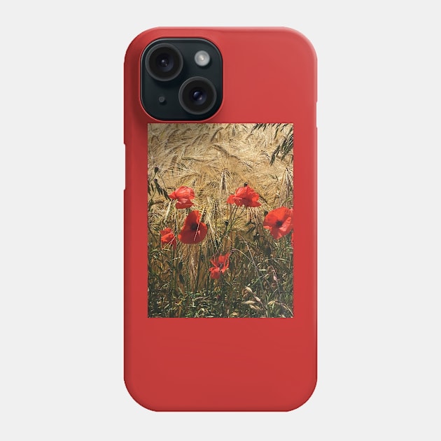 Not Wheat or Gluten Free, these Poppies Stand out from the Crowded Field Phone Case by Bucklandcrafts