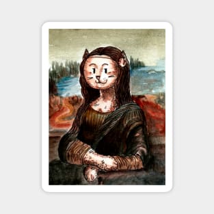 Kitty Mona Lisa Magnet