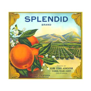 Splendid Brand Oranges Crate Label T-Shirt