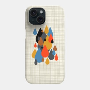 Mid Century Modern Rain Drops on Your Head Bkgrnd Phone Case