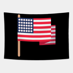 American Flag Baseball Shirt Patriotic USA 4th of July Gift Tapestry