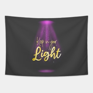 Keep In Your Light - Purple Yellow Tapestry