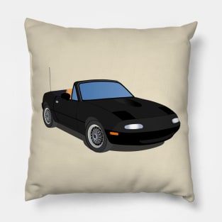 Black Miata Pillow