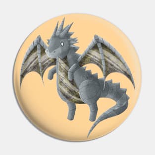 Kawaii Robotic Metal Dragon - Without Background Pin