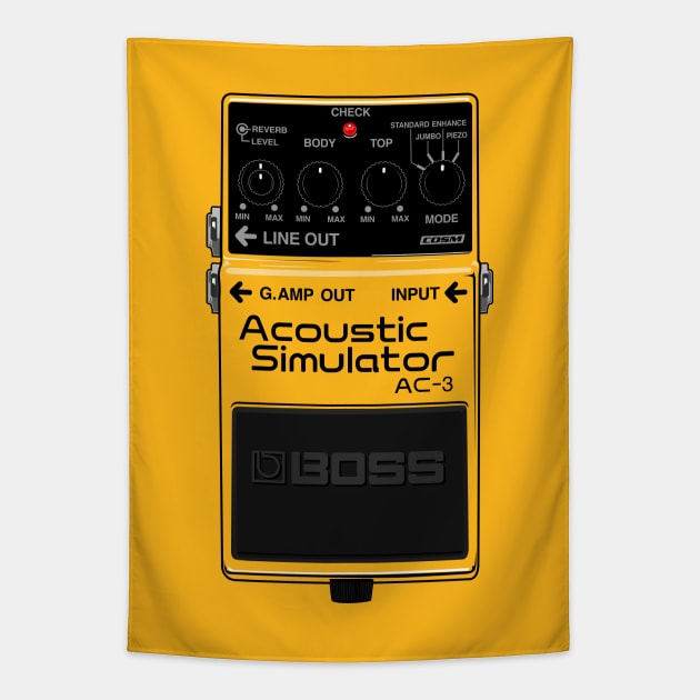 Acoustic Simulator Pedal Tapestry by dcescott