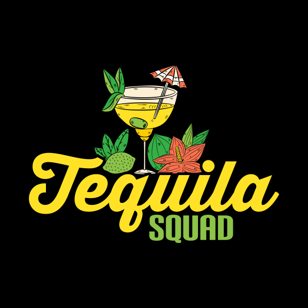 Cute Tequila Squad Margarita Drinking Alcohol Pun by theperfectpresents