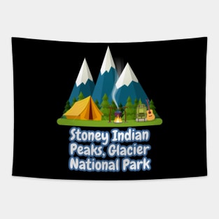 Stoney Indian Peaks, Glacier National Park Tapestry