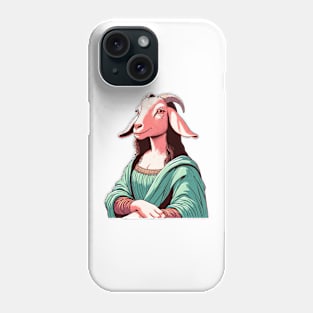 Mona Lisa - funny cartoon goat Phone Case