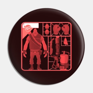 Team Fortress 2 - Heavy Weapons Guy Model Sprue - Red Pin