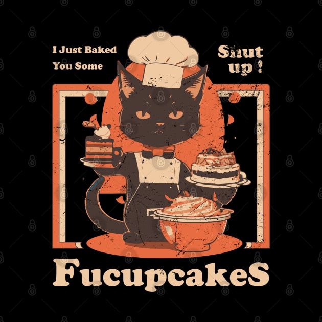 I just Baked You Some Shut The Fucupcakes Vintage Black Cat by ItuPagi