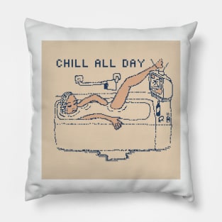 Chill All Day - 1bit Pixelart Pillow