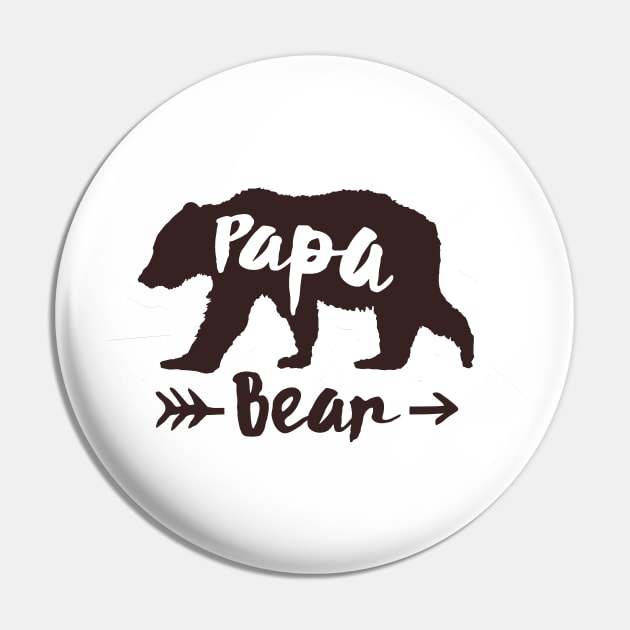 Papa Bear - Family Matching Shirts Pregnancy New Baby Fatherhood Reveal Announcement Gift Idea Pin by Kyandii