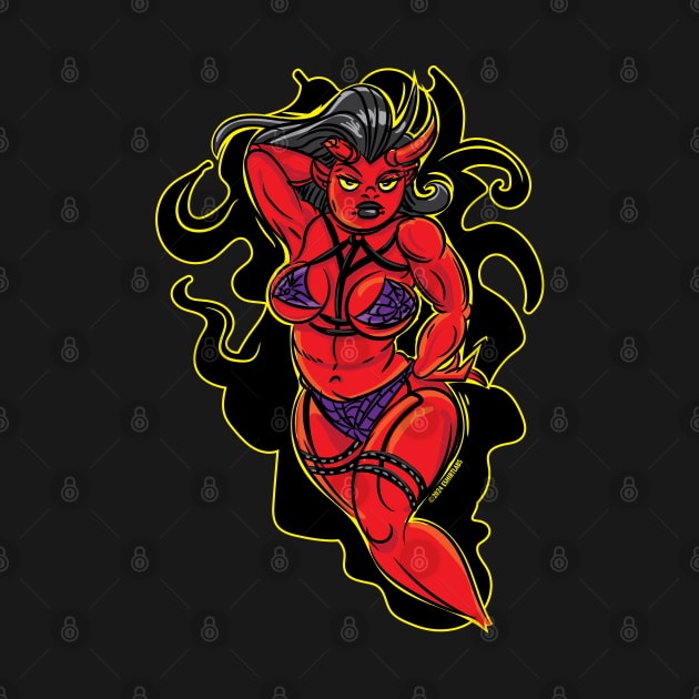 Thick or Thicc Demon Devil Girl by eShirtLabs