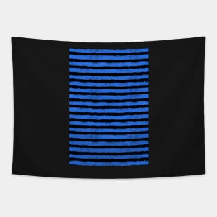 blue and black splatter stripe Tapestry