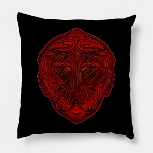 Red Alien face Pillow