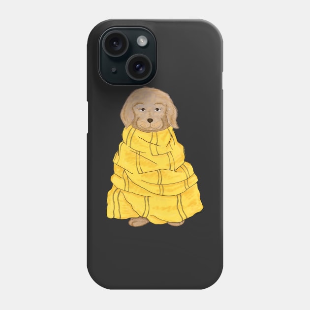 Proud dog with yellow scarf Phone Case by Johka