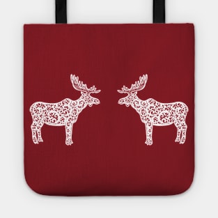 Elks or Mooses in Love - cool animal design - on dark colors Tote