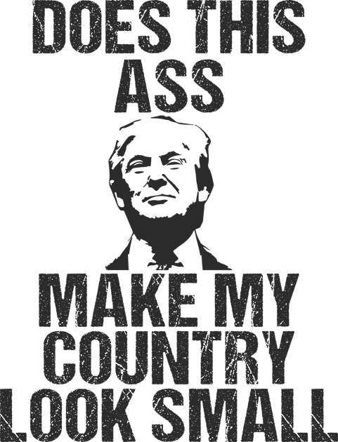 Does This Ass Make My Country Look Small Anti Trump Shirt Kids T-Shirt by Mommag9521