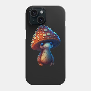 magical toadstool mushroom character sleepy face Phone Case