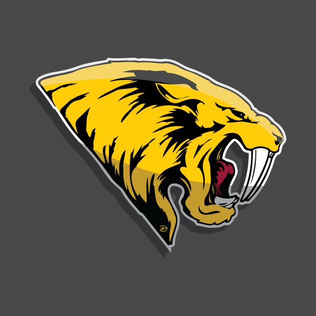 Sabercat Football Primary Logo by dhartist