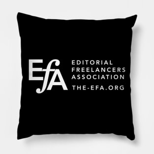 EFA full logo with url in white Pillow