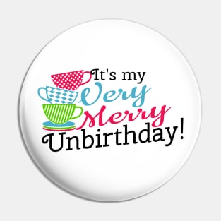 A Very Merry Unbirthday to Me Button Alice in Wonderland 